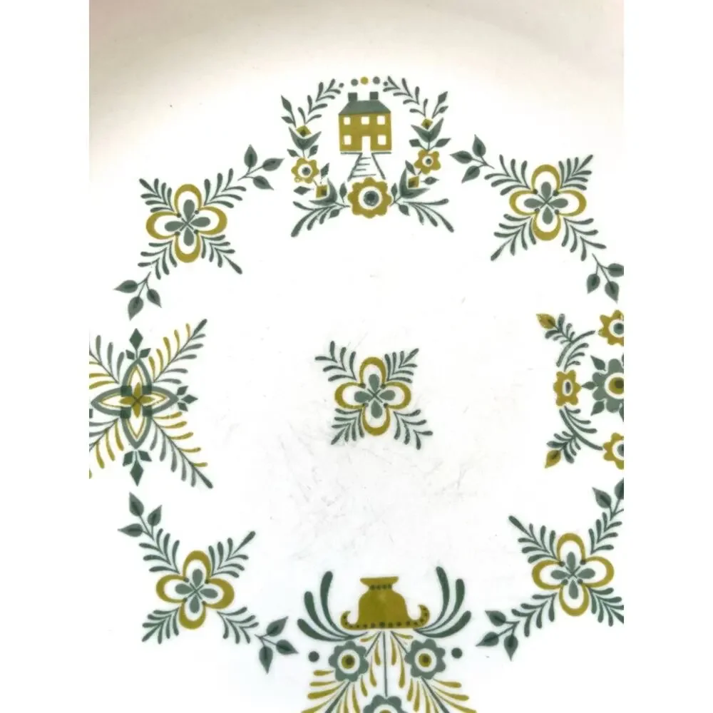 Vintage Steubenville Pottery Floral Ceramic Dinner Plate Provincetown Pattern